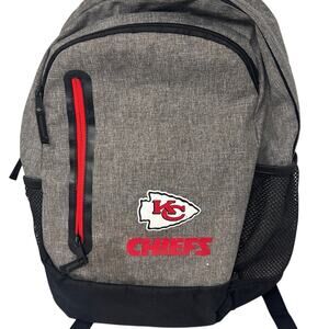Kansas City Chiefs Gray Backpack NFL Team Logo School Travel Bag